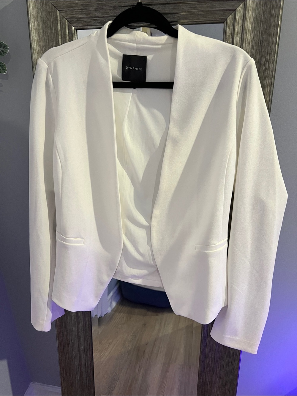 Dynamite Ivory Open-Front Women's Blazer